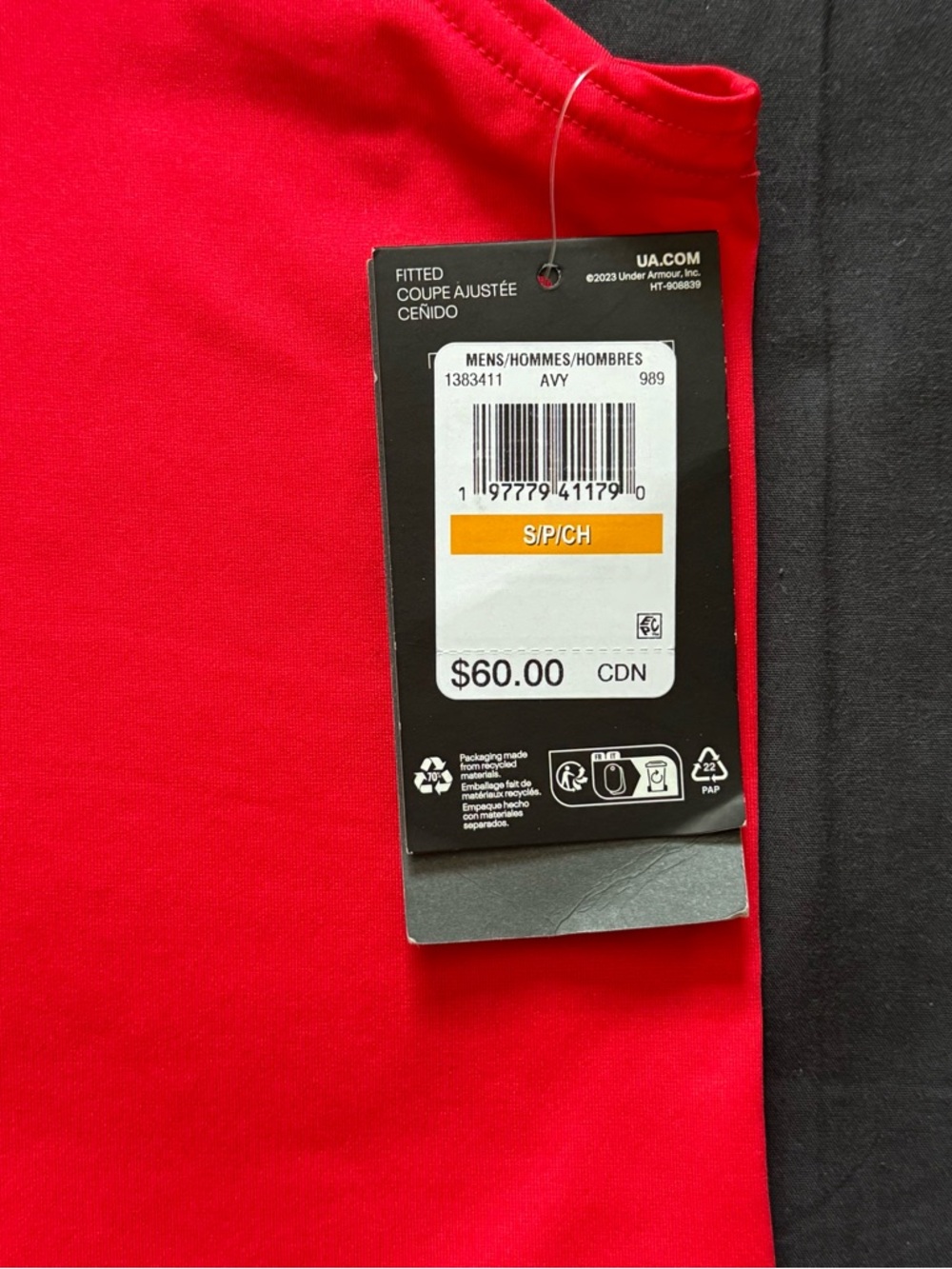 NWT Under Armour UA RUSH Vent Mesh Training Tank Red Black Men's S - Picture 4 of 7